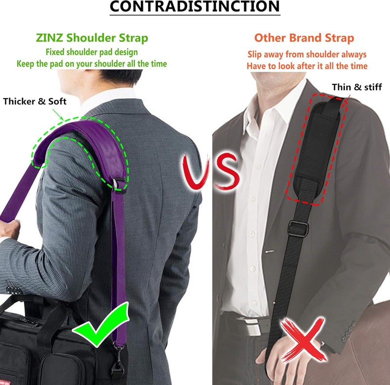 ZINZ Shoulder Strap, 79" Padded Adjustable Shoulder Bag Straps Replacement for Bags with D-Ring - Image 3