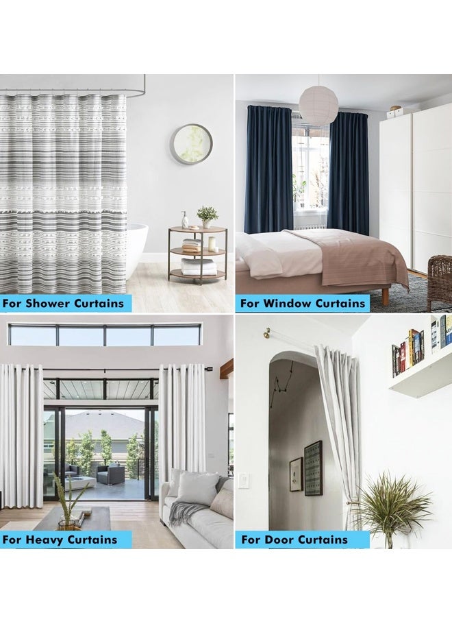 30 قطعة من خطافات ودبوس الستائر المصنوعة من الفولاذ المقاوم للصدأ للستائر المطوية ذات 4 شوكات ومشابك طيات قابلة للضغط للنوافذ والأبواب وستارة الحمام - Image 5