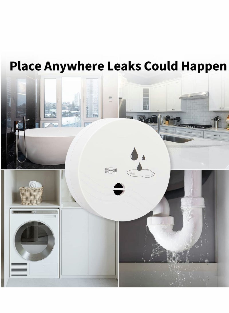 Y&D 2 Pack Water Leak Detector, 100dB Wireless Sensor Alarm for Basements, Bathrooms, Laundry Rooms, Kitchens, Garages, and Attics, Battery-Operated (Battery Included)  - Image 2