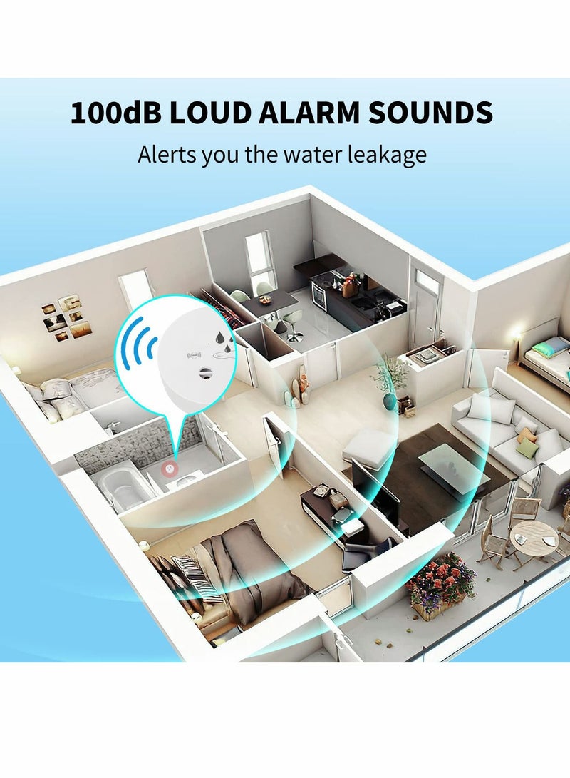 Y&D 2 Pack Water Leak Detector, 100dB Wireless Sensor Alarm for Basements, Bathrooms, Laundry Rooms, Kitchens, Garages, and Attics, Battery-Operated (Battery Included)  - Image 4
