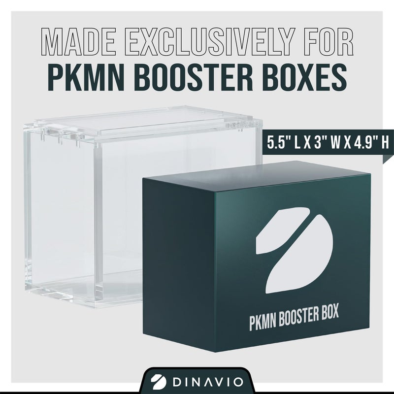 Dinavio Crafthouse PKMN Booster Box Case Acrylic Display Stackable - 8mm + 5mm Ultra Thick Acrylic with N52 Strong Magnets - PKMN Booster Box Case Protector - Compatible with PKMN Booster Boxes - Image 2