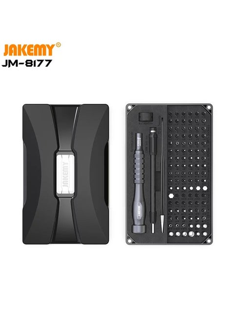طقم مفكات JAKEMY JM-8177 براغي احترافية عالية الدقة بمقبض من الألومنيوم 106 في 1 متعددة الاستخدامات