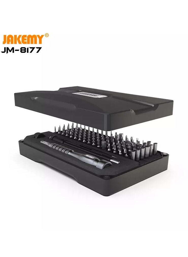 طقم مفكات JAKEMY JM-8177 براغي احترافية عالية الدقة بمقبض من الألومنيوم 106 في 1 متعددة الاستخدامات