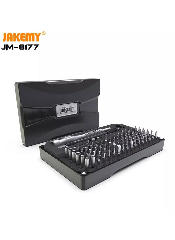 طقم مفكات JAKEMY JM-8177 براغي احترافية عالية الدقة بمقبض من الألومنيوم 106 في 1 متعددة الاستخدامات