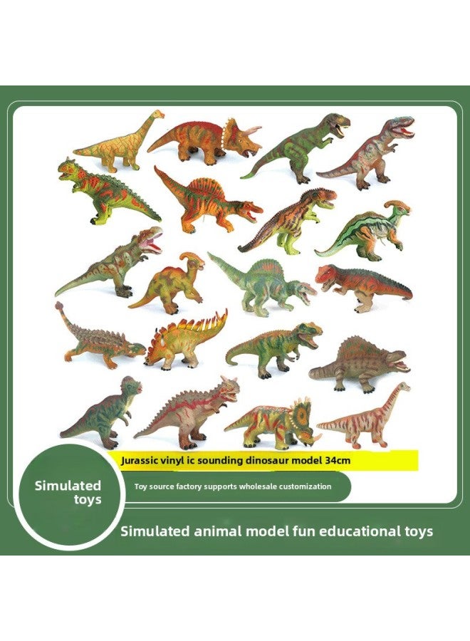 Jurassic Sounding Dinosaur IC Horn Sounding Vinyl Dinosaur Simulation Model Toy In Jie Ming Dinosaur-Color:509 Niulong - Image 2