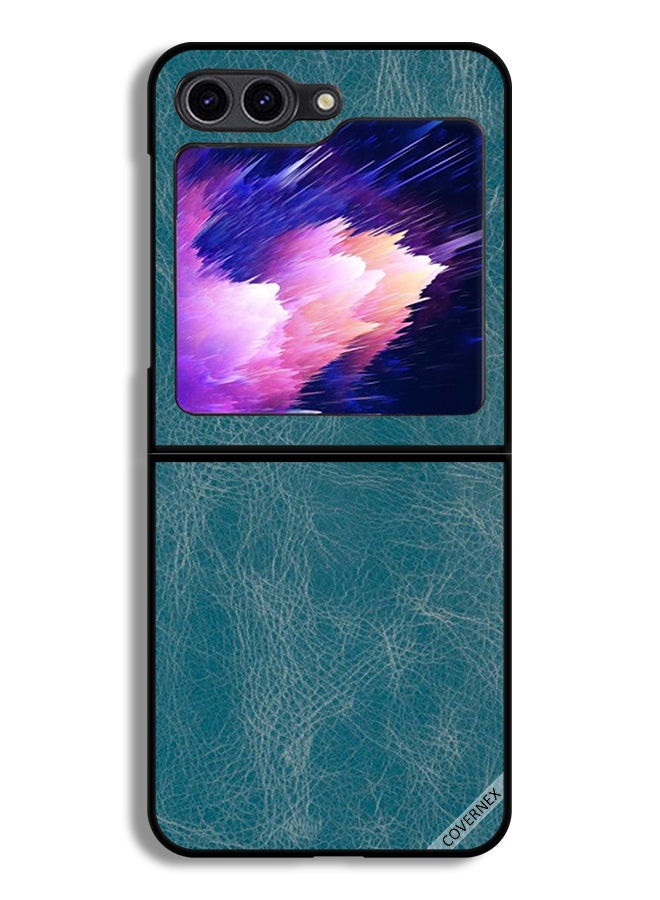 Covernex Samsung Galaxy Z Flip6 Protective Case Cover Vintage Leather Pattern  - Image 1