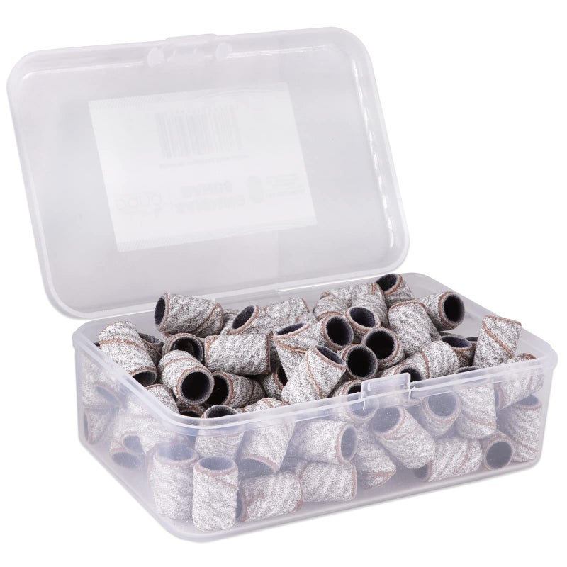 100 Pieces Large Nail Sanding Bands Professional Nail Manicure for Nail Drill Bits for Acrylic Nails 100 Grit Zebra