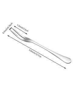 Oasisgalore 10 Pcs 5-Inch Stainless Steel Fork Set, Ideal for Fruit, Tasting, Portable  - Image 2