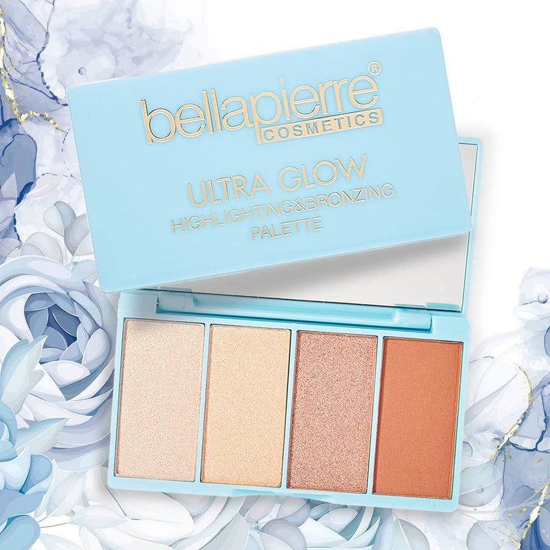 bellapierre Ultra Glow Makeup Palette  4 Illuminating Shades to Suit Different Skin Tones  NonToxic and Paraben Free  Vegan and Cruelty Free  Cruelty Free