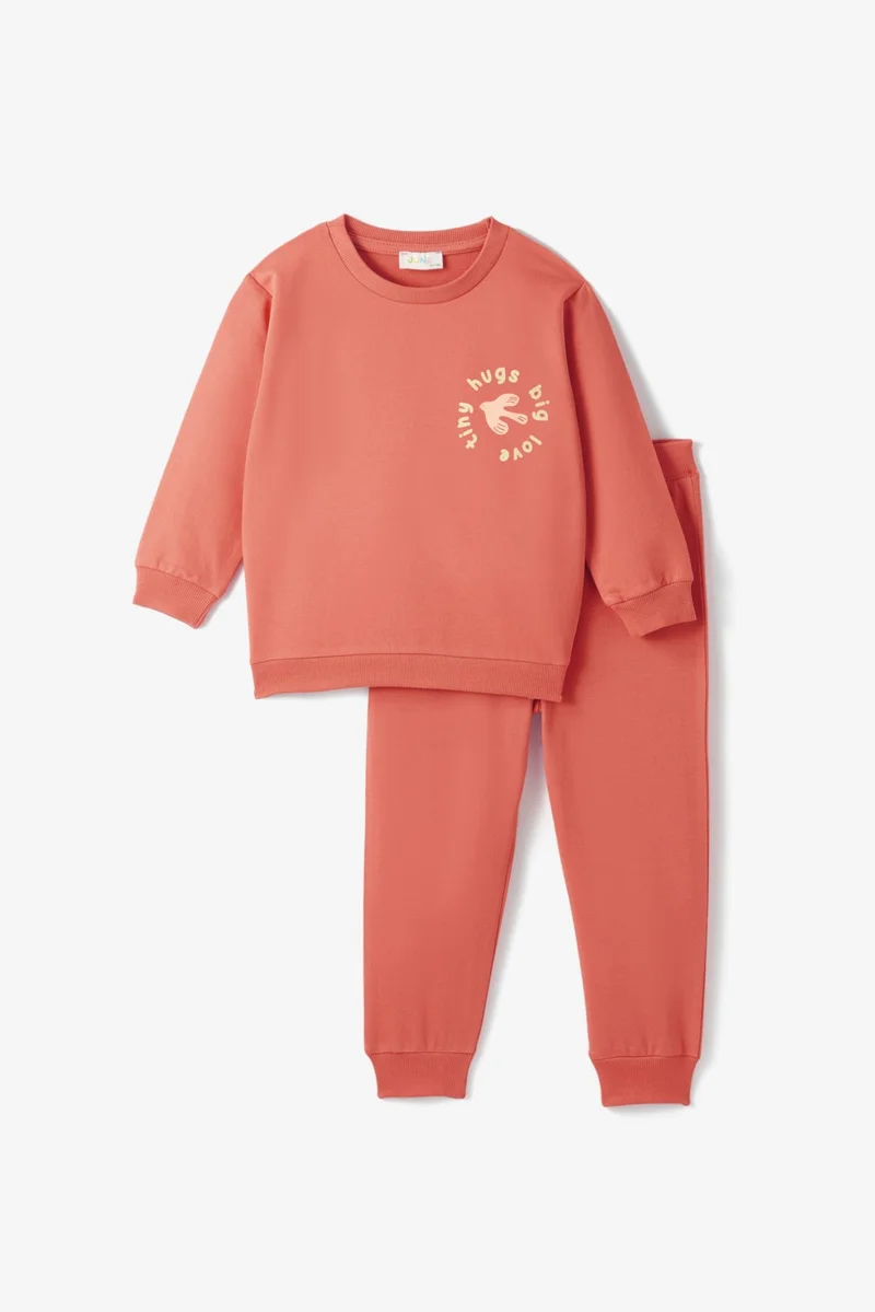 جون Baby Girl 2-Piece Printed Tracksuit