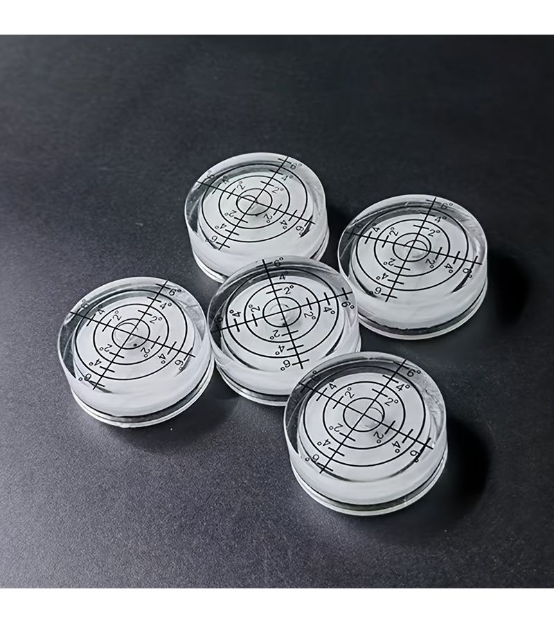 4 Green Bubble Spirit Levels 32x7mm Circular Round Measure Layout Tools - Image 5