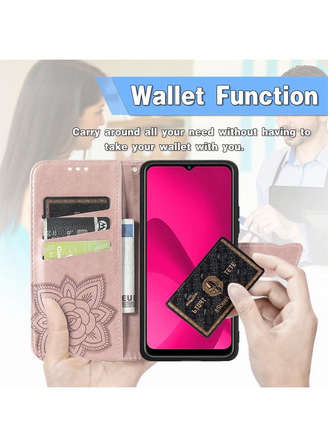 S-TOP Case For Nothing Phone 2a Plus Butterfly Love Flower Embossed Leather Phone Case - Image 5
