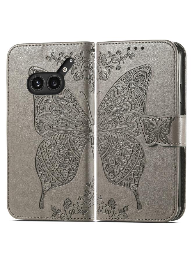 S-TOP Case For Nothing Phone 2a Plus Butterfly Love Flower Embossed Leather Phone Case - Image 2