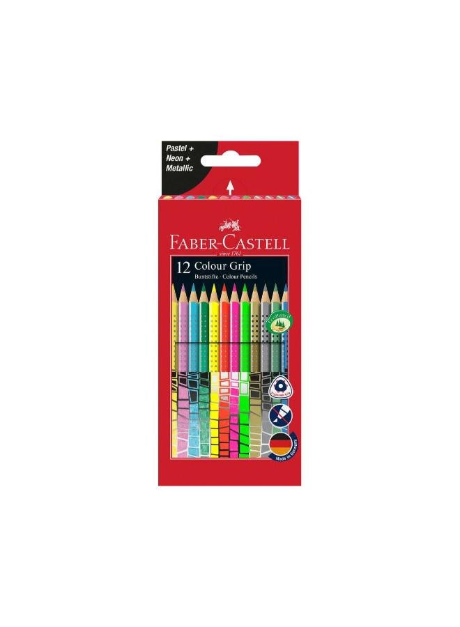FABER-CASTELL Set Of 12 Colour Grip Special Colours - Image 1