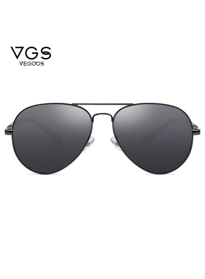 VEGOOS نظارات شمسية مستقطبة فائقة الخفة من الألومنيوم والمغنيسيوم للرجال من Vegoos، نظارات شمسية كلاسيكية على شكل ضفدع لقيادة المرايا - Image 1