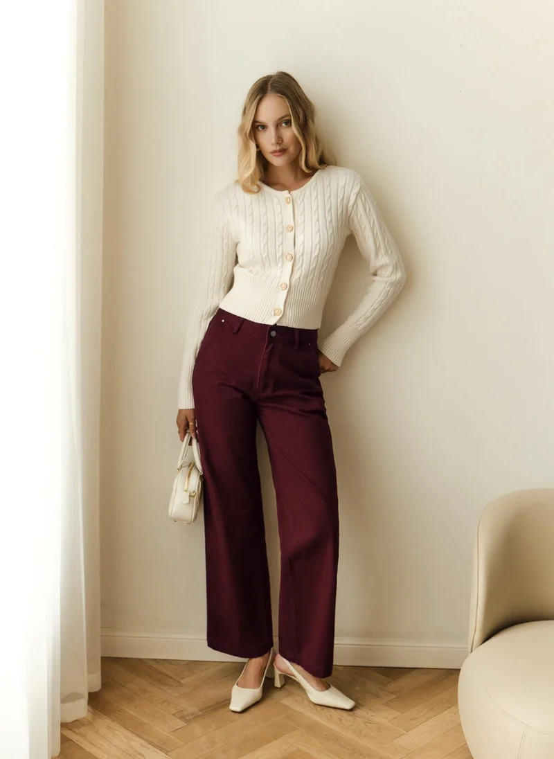 Lichi  Cropped cable-knit cardigan for Women | Best Price UAE