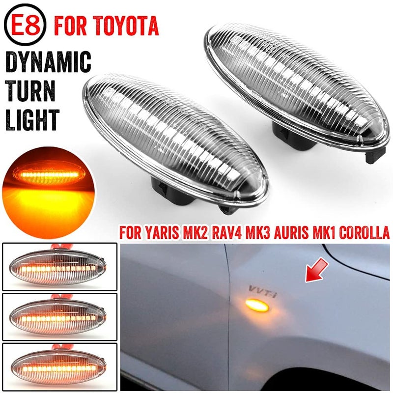 Dynamic LED Front Fender Marker Lights for Toyota Yaris Corolla Auris RAV4 - Image 3