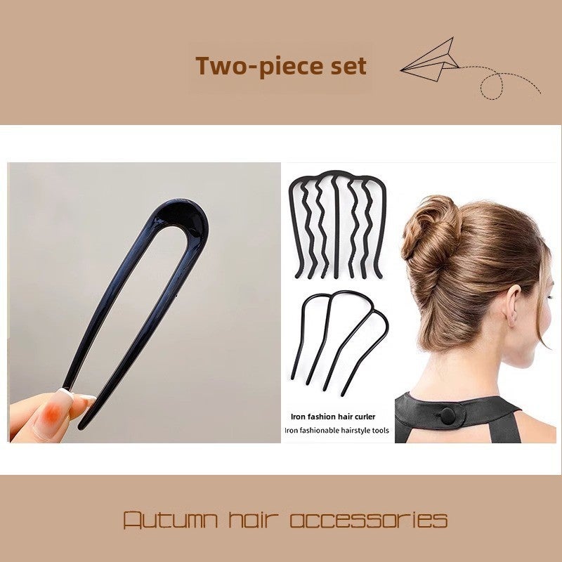 Generic 2024 New Bun Maker U-Pin Hair Clip Comb Su Mu 3 pieces 