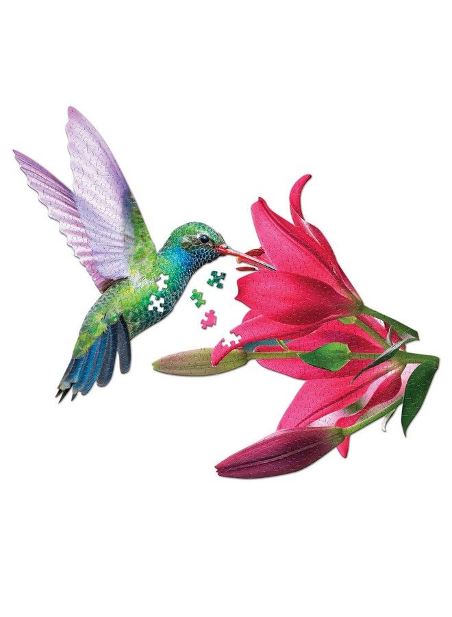 Madd Capp I Am Hummingbird 300 Piece Bird Shaped Jigsaw Puzzle Multicolored - Image 1