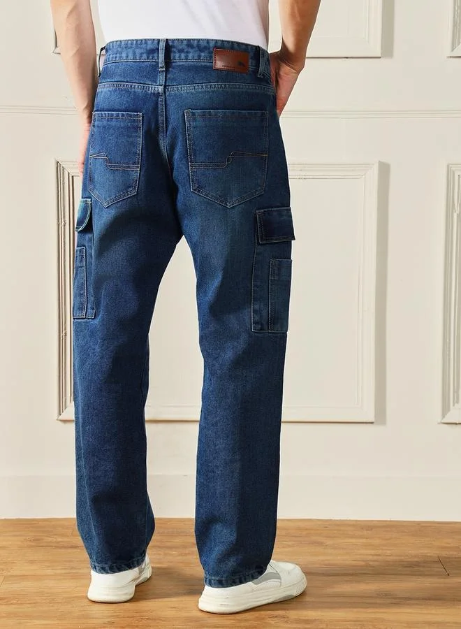 Dennis Lingo  Men’s Relaxed Fit Mid Blue Jeans – Comfortable and Stylish for Men | Best Price UAE