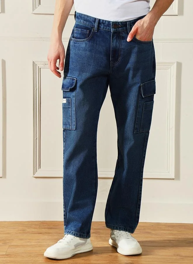 Dennis Lingo  Men’s Relaxed Fit Mid Blue Jeans – Comfortable and Stylish for Men | Best Price UAE