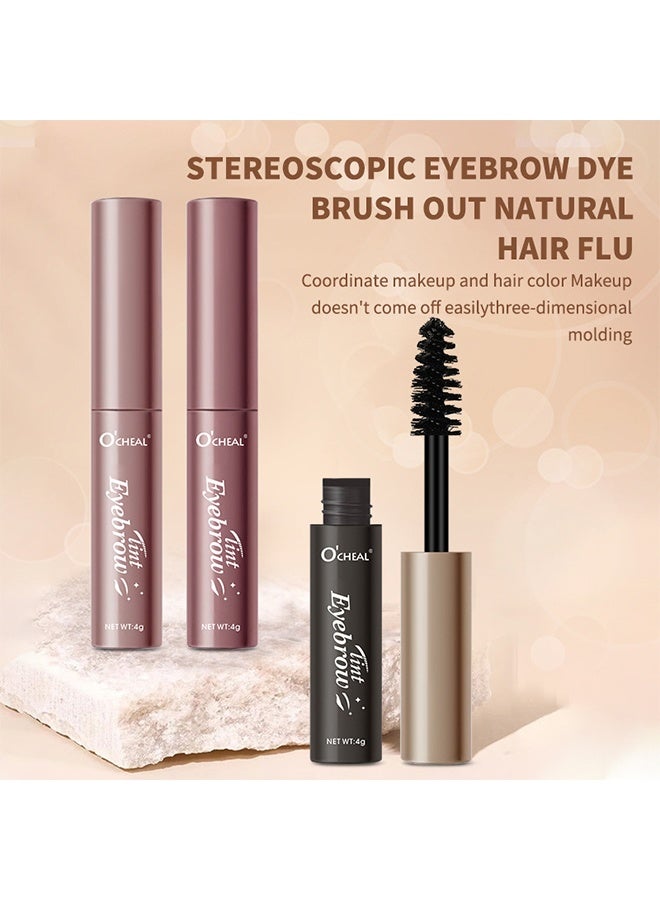 OCHEAL Eyebrow Tint，Brow Longwear Waterproof Tinted Brow Gel,Transfer- Proof,Smudge-resistant,Quick Drying,Easy and quick application with precise brush 04#GREY - Image 3