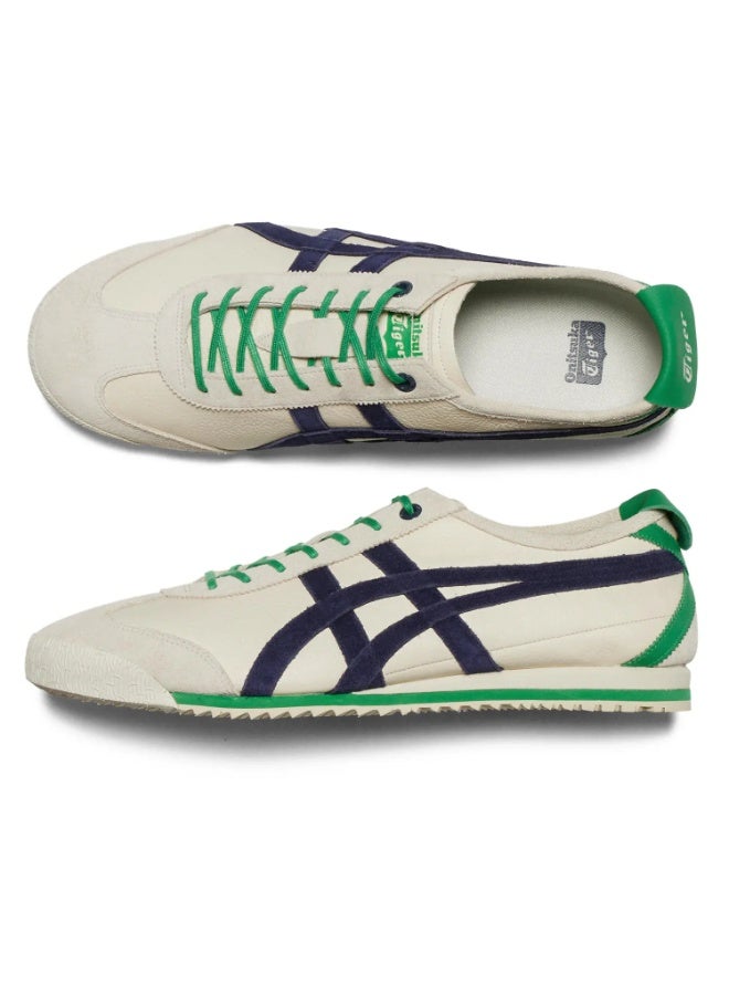 TIGER Onitsuka Tiger Mexico 66 Sd Low Top Shoes Beige/Green/Blue For Women/Men/Students - Image 4