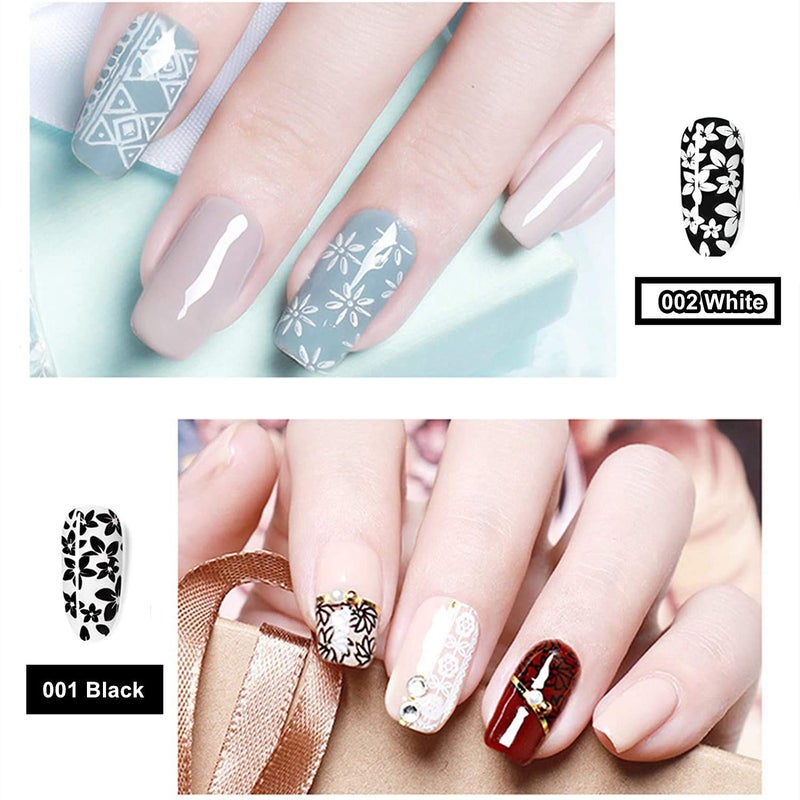 LiBiuty Nail Stamping Gel Polish Set 8Pcs Nail Art Stamping Gel 8ml Printing for Nail Plate Nail Template Stamping - Image 3