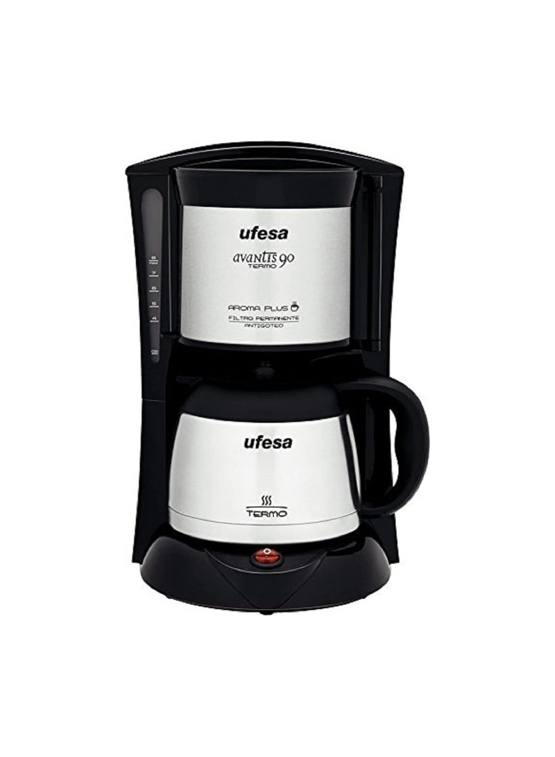 UFESA Avantis 90 Thermo Coffee Machine CG7236, 800W Espresso Maker, Compact & Easy to Clean – Black & Gray - Image 1