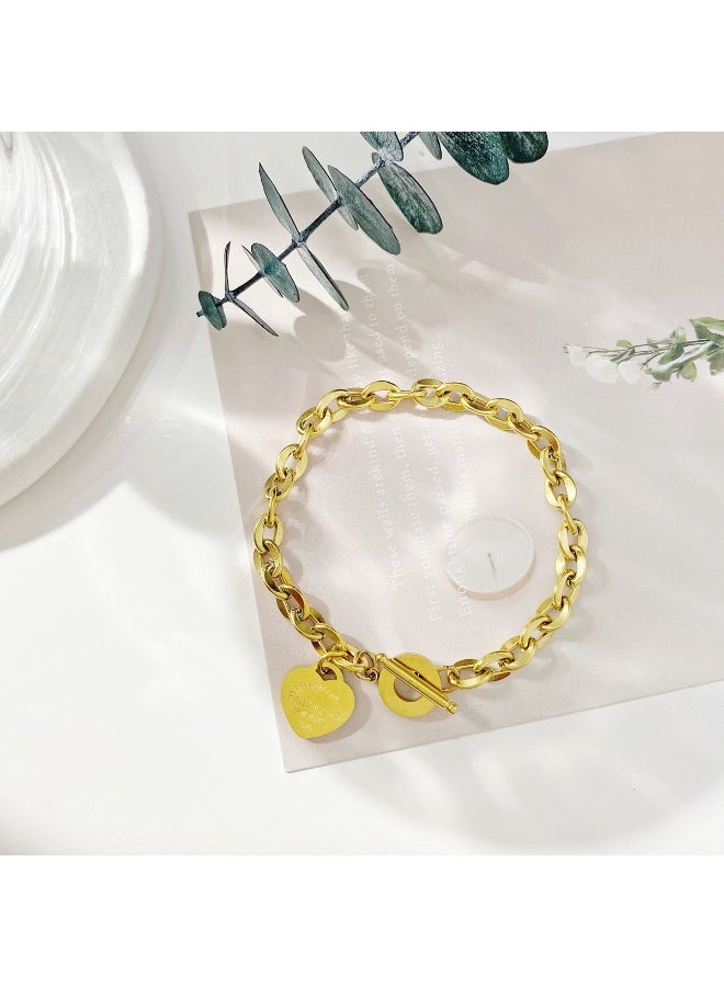 يوكانبي سوار التيتانيوم مع تصميم قلب من الفولاذ المقاوم للصدأ | تصميم عصري، سهل الاستخدام، رمز الرومانسية - Image 4