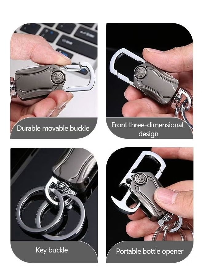 Generic - Heavy Duty Keychain Opener with 2 Keyrings Car Keychains,Bottle Opener, Fingertip Gyroscope,Auto Parts - Image 1
