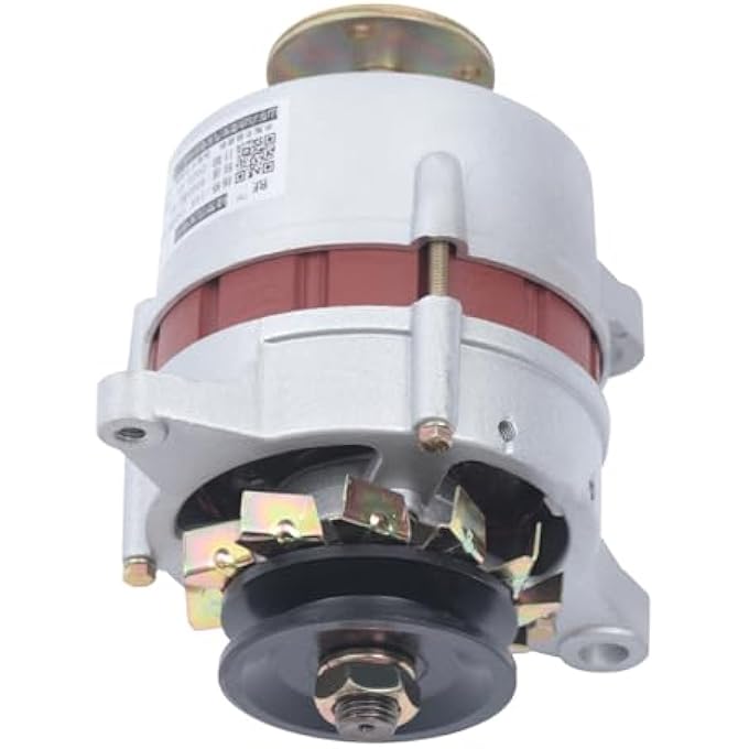 OLONETO 1500W 14V/28V Pure Copper Permanent Magnet Synchronous Generator Permanent Magnet Alternator Agricultural Vehicle Three-wheel Four-wheel Tractor Silicon Rectifier Generator (Color : Double head, Siz - Image 5