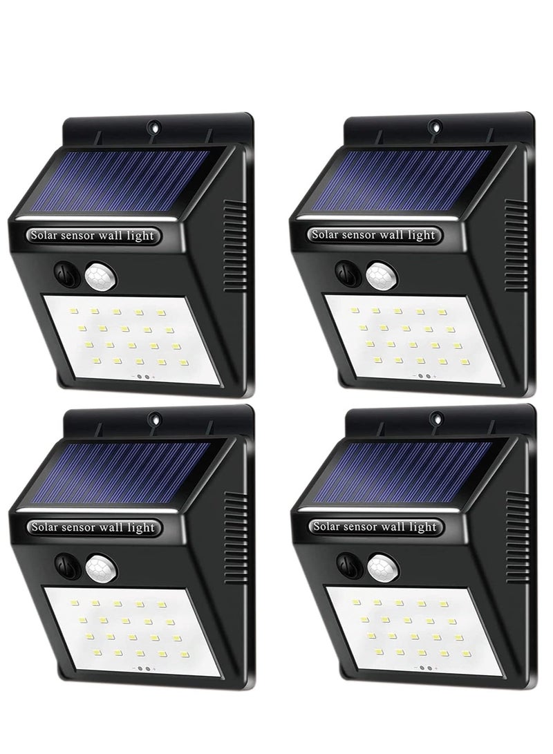 Generic 4 Pack Solar Motion Lights Outdoor, 3 Modes/100LED Solar Lights IP65 Waterproof Solar Motion Sensor Lights Solar Wall Lights Outdoor Lights for Front Door, Backyard, Garage (4 PACK) - Image 1