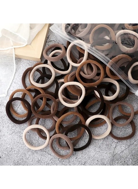 50Pcs Handmade Women Hair Elastics Thick and Stretchy Rubber Bands for Ponytail Holder