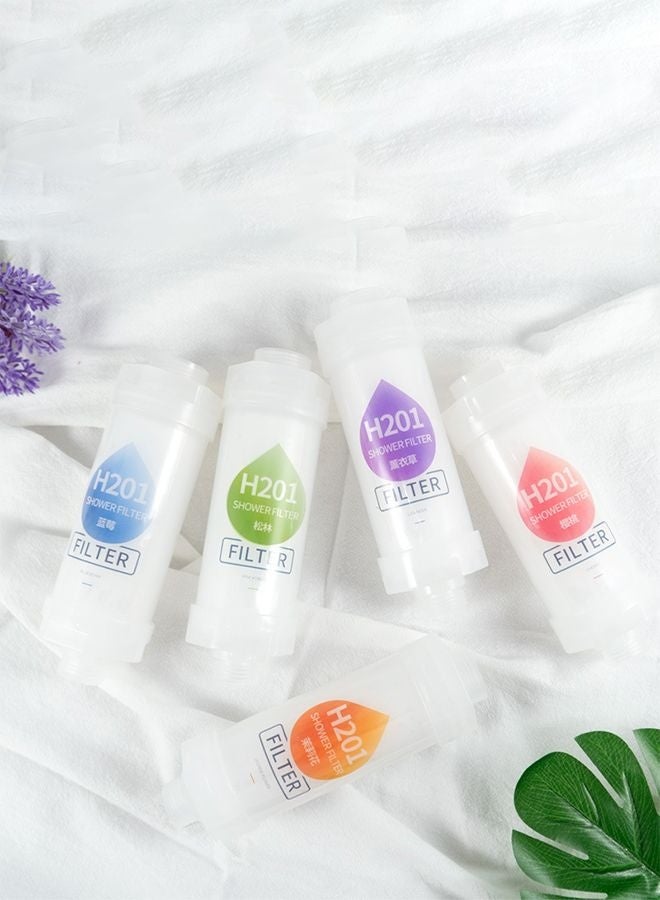 هومستر فلتر الدش ثلاثي الأحزمة، فلتر الدش لإزالة الصدأ، العلاج بالعطر الصخري منعّم المياه الصلد فلتر الدش الكلور والفلورايد، تركيب سهل لفلتر رأس الدش الشامل (زنبقة + غابة الصنبور + الأوسمانثوس) - Image 4