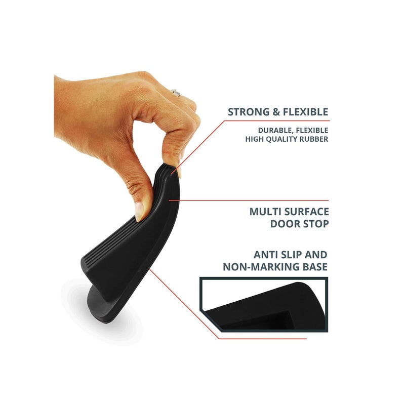 SOLARAE Door Stopper Set Pack of 4 Large Door Stopper Wedge Multi Surface Design to Sliding or Marking Floors Blocker for Home or Office - Image 5