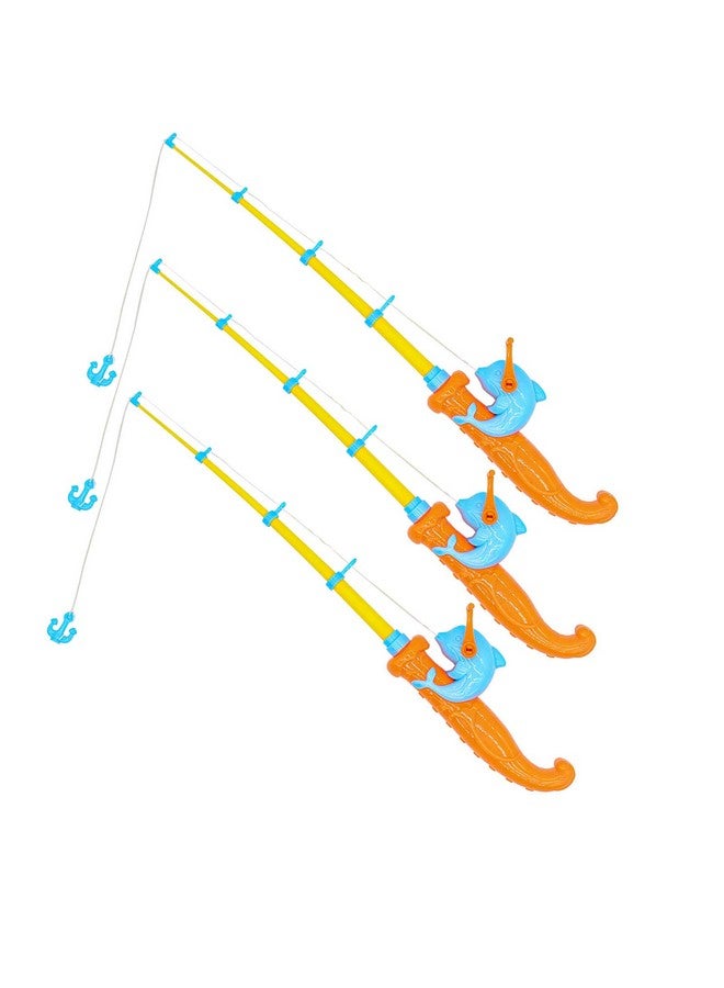 Timisea 3 Pcs Fishing Rod Pole Pool Toy Magnetic Fishing Game For Toddler Kids Baby Bath Toy Educational Learning Toys Bathtime Toys For Boys Plastic Floating Fish Fishing Pool Toy For Kids - Image 1