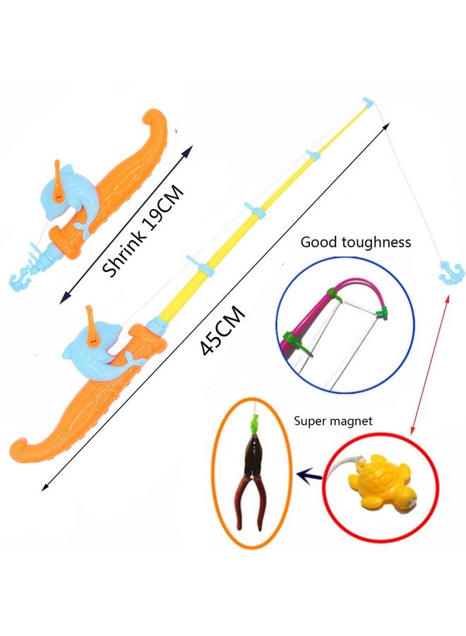 Timisea 3 Pcs Fishing Rod Pole Pool Toy Magnetic Fishing Game For Toddler Kids Baby Bath Toy Educational Learning Toys Bathtime Toys For Boys Plastic Floating Fish Fishing Pool Toy For Kids - Image 4