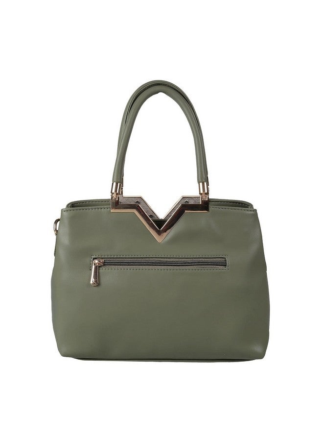 Mochi Women Green Zip Top Sling Bag (66-7651) - Image 4