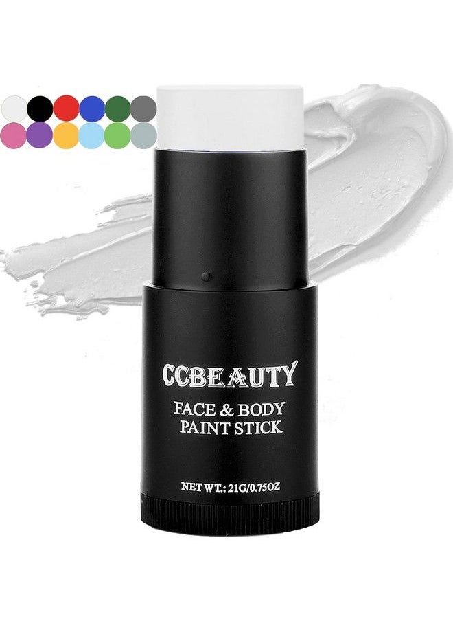 CCbeauty - White Face Body Paint Stick Oil Clown White Eye Black Sticks Cream Blendable Foundation Makeup Nontoxic Face Painting Kit Halloween Special Effects Sfx Cosplay Costume Parties - Image 1