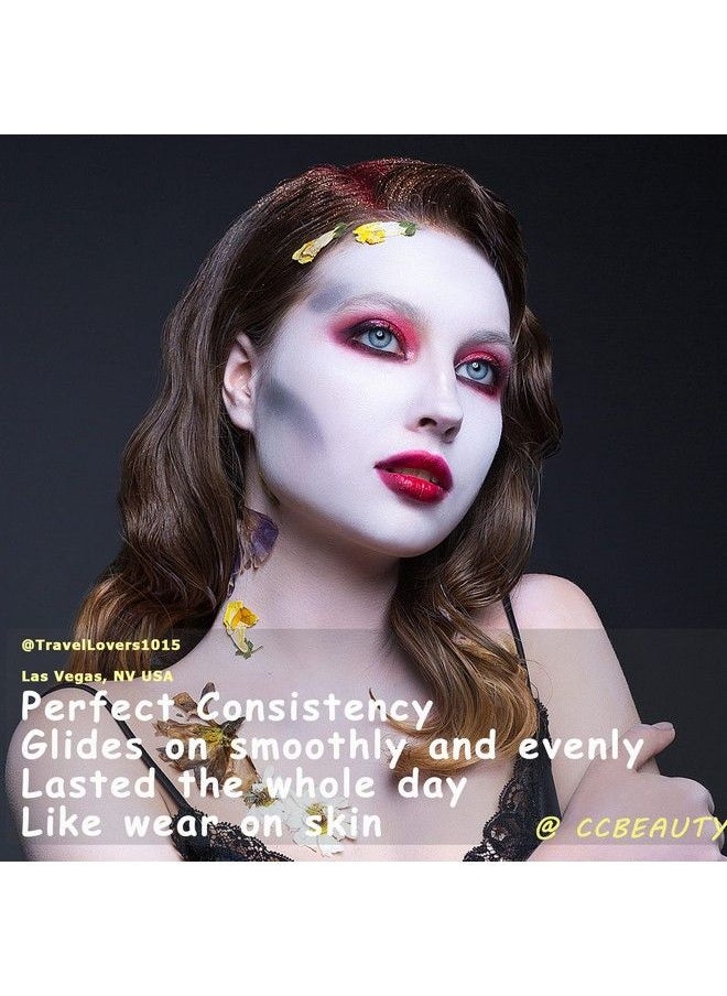 CCbeauty - White Face Body Paint Stick Oil Clown White Eye Black Sticks Cream Blendable Foundation Makeup Nontoxic Face Painting Kit Halloween Special Effects Sfx Cosplay Costume Parties - Image 1