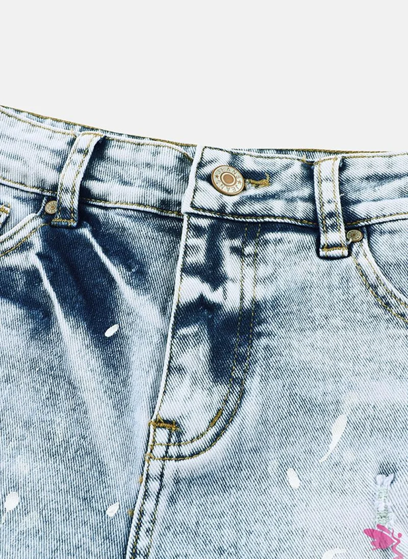 يونيكي Blue Rugged Casual Shorts