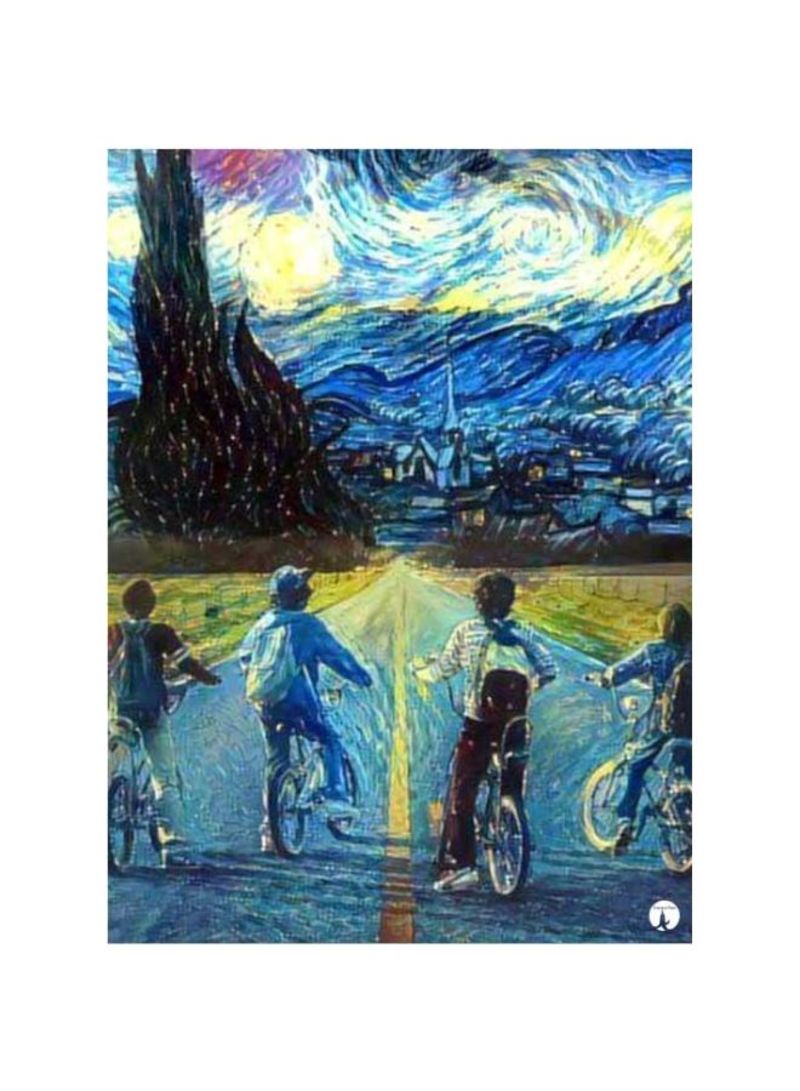 RKN The Stranger Themed Printed Mousepad Blue/Black/Yellow