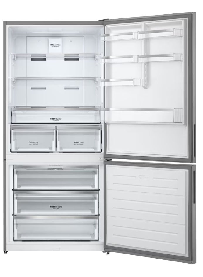 إل جي LG Refrigerator 588 Liters GTF569PVAM No Frost Combi Inverter Digital - Silver GTF569PVAM SILVER - Image 2