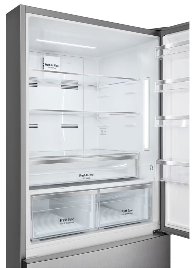 إل جي LG Refrigerator 588 Liters GTF569PVAM No Frost Combi Inverter Digital - Silver GTF569PVAM SILVER - Image 4