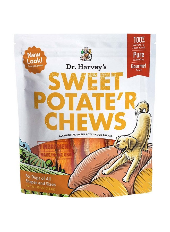 دي آر. هارفي حلوى البطاطس الحلوة من دكتور هارفي - حلوى البطاطا الحلوة الطبيعية للكلاب (16 أونصة) - Image 1