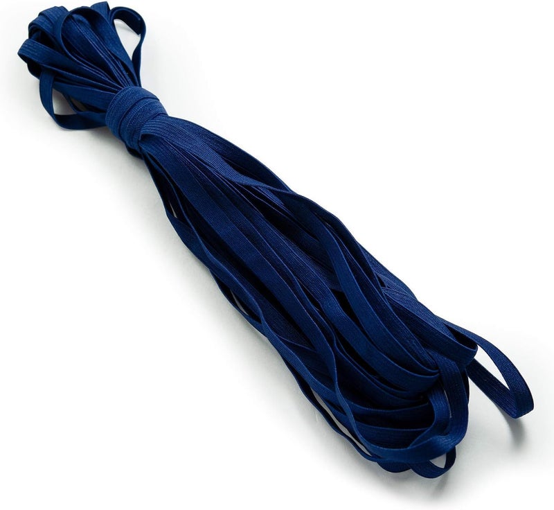 Trims by The Yard 14 Elastic Band Premium Material Durable Elastic Cord for Sewing Easy to Use Versatile Sewing Supplies 10Yard Cut Navy Blue