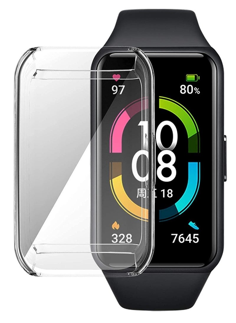For Honor Band 6/  6 Pro Watch Case Soft TPU Protective Cover For huawei watch case Frame Bumper Shell, Clear, - Image 1