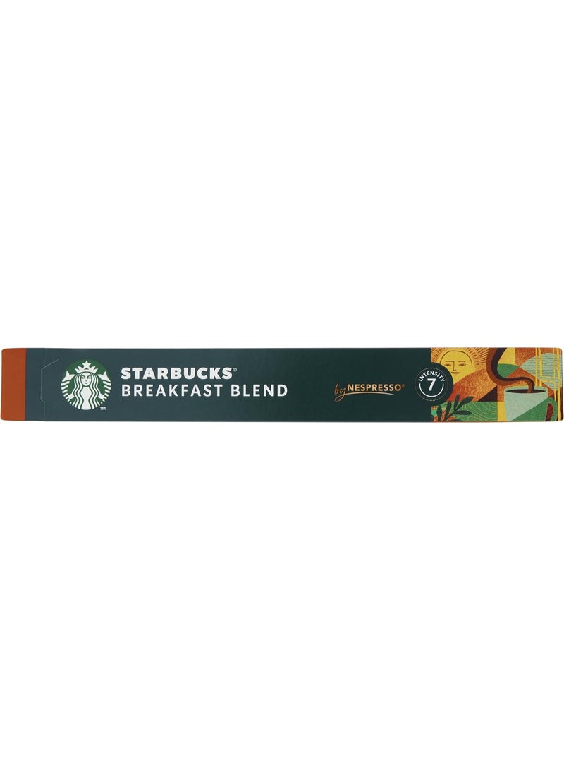 ستاربكس كبسولات ستاربكس بريك فاست بلند  لآلات نسبريسو  تحميص متوسط خفيف، نكهة حيوية، درجة 7 - Image 1