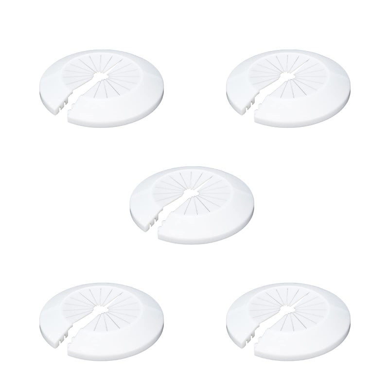 Tsnamay Pipe Cover Decoration For 079 to 1572040mm PP Radiator Escutcheon Water Pipe Drain Line CoverWhite 5pcs